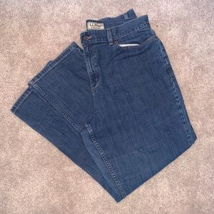 L.L. Bean High waisted Classic Curvy Fit Petite Blue Wash Jeans